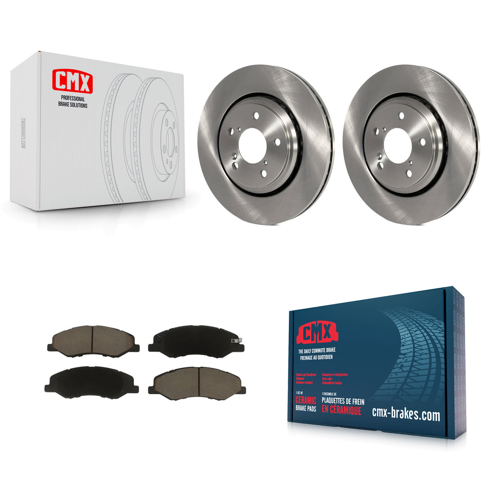 Front Disc Brake Rotors And Ceramic Pads Kit For 2018-2023 Honda Odyssey K8C-100247
