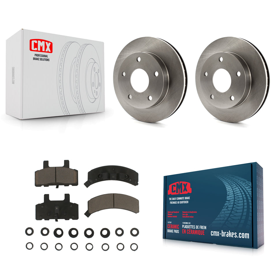 Front Disc Brake Rotors And Ceramic Pads Kit For 1994-1999 Dodge Ram 1500 4WD K8C-100253
