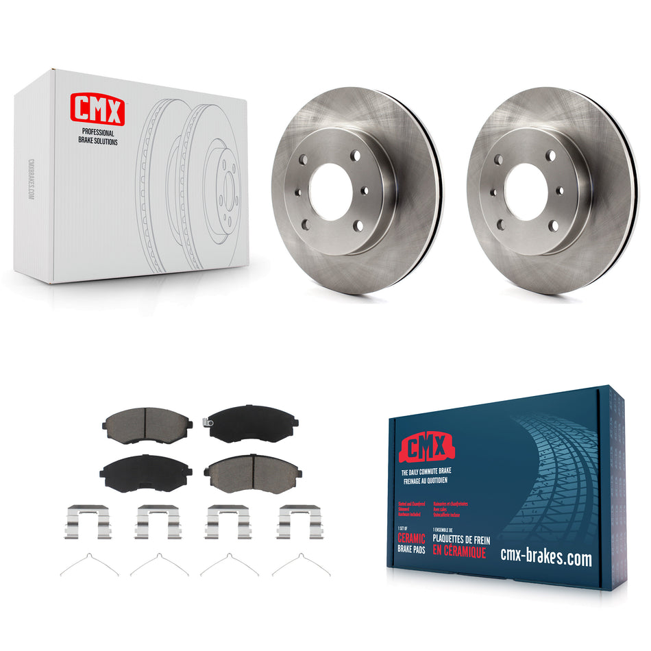Front Disc Brake Rotors And Ceramic Pads Kit For INFINITI G20 K8C-100260