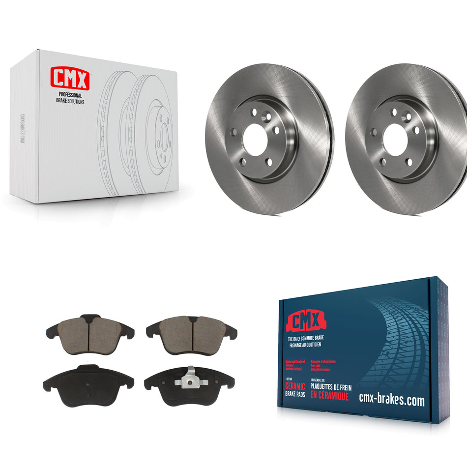 Front Disc Brake Rotors And Ceramic Pads Kit For Volvo S60 XC70 S80 Land Rover Range Evoque V60 V70 K8C-100267