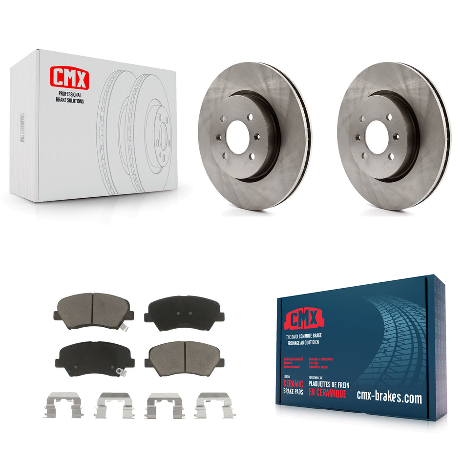 Front Disc Brake Rotors And Ceramic Pads Kit For Kia Rio K8C-100277