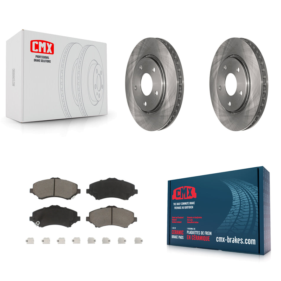 Front Disc Brake Rotors And Ceramic Pads Kit For Dodge Grand Caravan Chrysler Town & Country Journey Volkswagen Routan Ram C/V K8C-100284