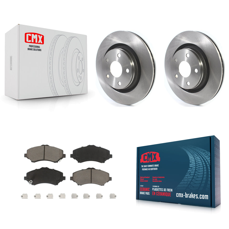 Front Disc Brake Rotors And Ceramic Pads Kit For Jeep Wrangler JK With 332mm Diameter Rotor K8C-100289