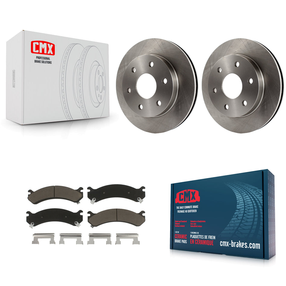Front Disc Brake Rotors And Ceramic Pads Kit For 2006-2006 Chevrolet Express 2500 GMC Savana K8C-100291