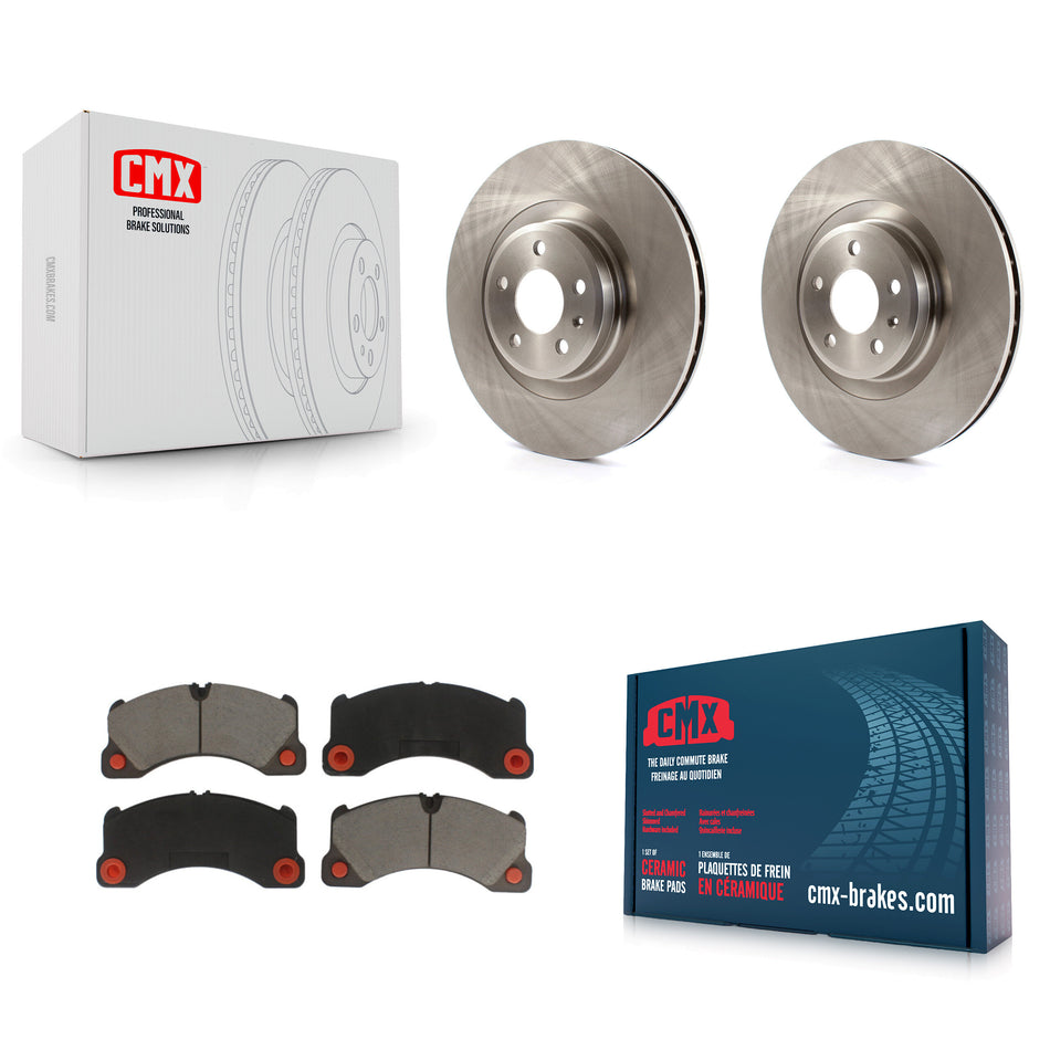 Front Disc Brake Rotors And Ceramic Pads Kit For 2017 Porsche Macan Base K8C-100298