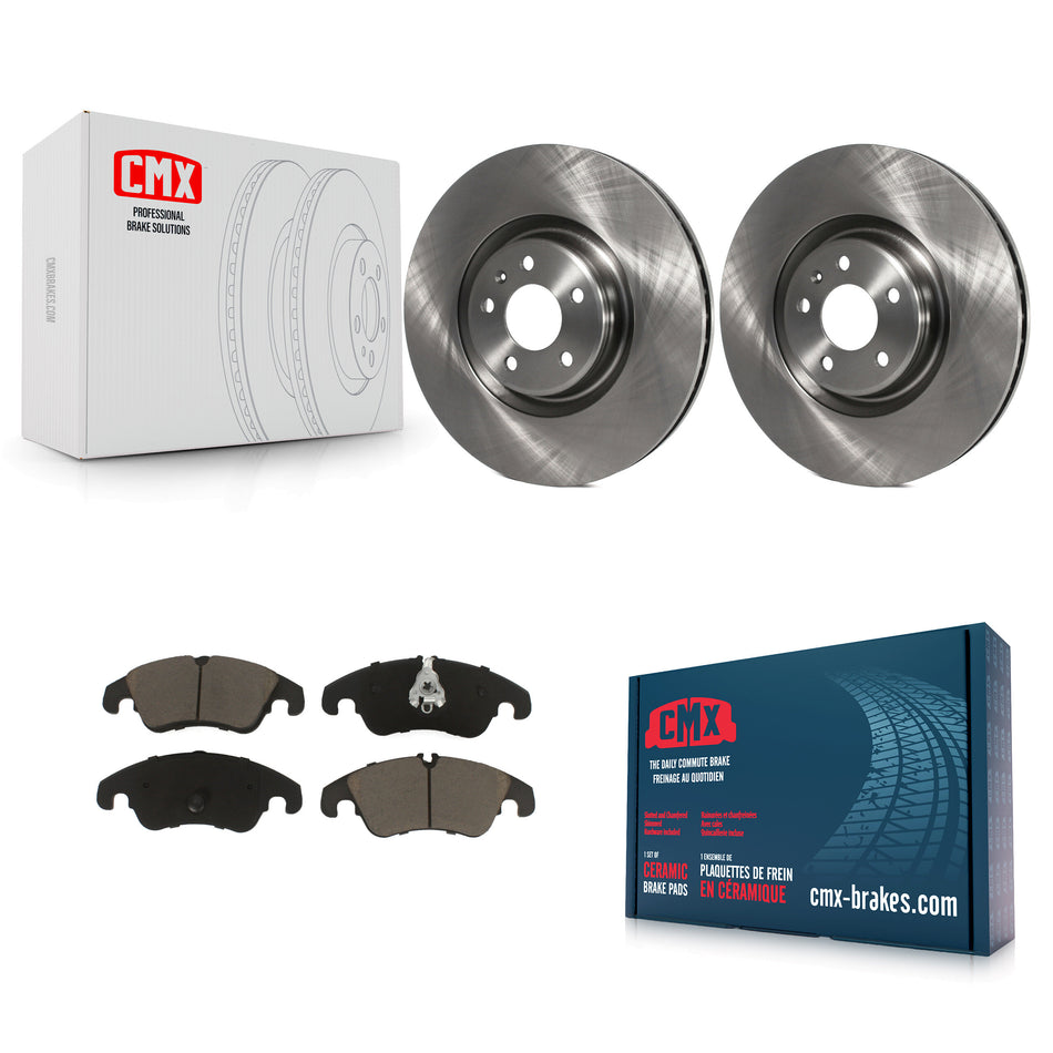 Front Disc Brake Rotors And Ceramic Pads Kit For Audi A6 K8C-100305