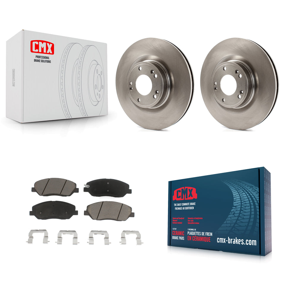 Front Disc Brake Rotors And Ceramic Pads Kit For 2009-2011 Hyundai Genesis 3.8L K8C-100318