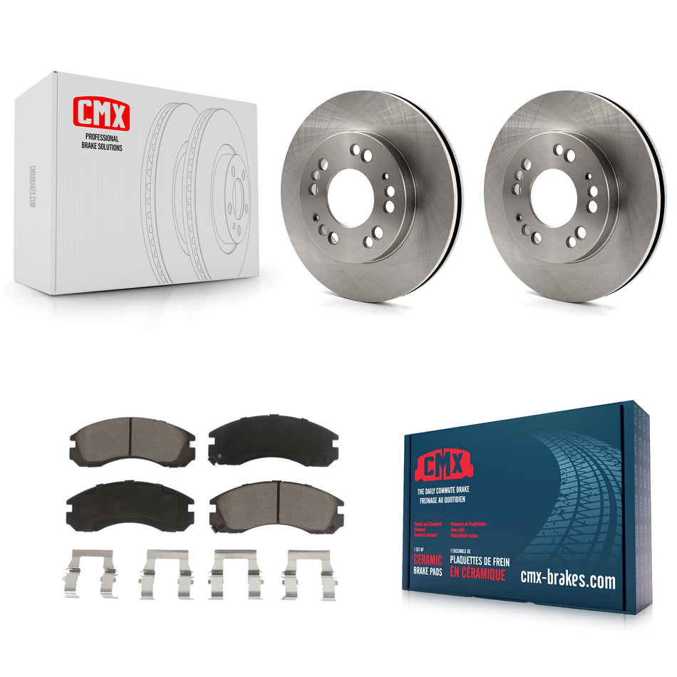 Front Brake Rotor & Ceramic Pad Kit For Eagle Talon Plymouth Laser Mitsubishi Eclipse AWD K8C-100327