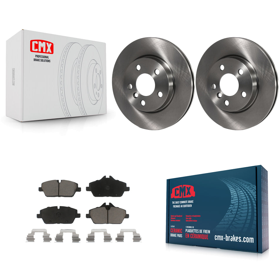 Front Disc Brake Rotors And Ceramic Pads Kit For Mini Cooper K8C-100331