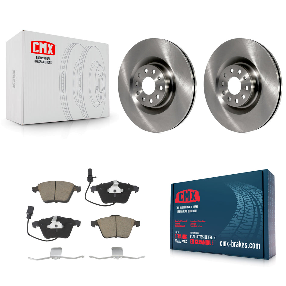 Front Disc Brake Rotors And Ceramic Pads Kit For Volkswagen Passat CC Golf R R32 K8C-100346