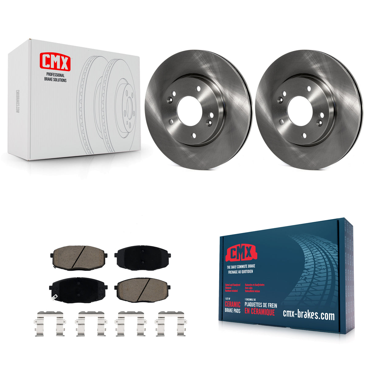 Front Disc Brake Rotors Ceramic Pad Kit For Kia Hyundai Kona Seltos Forte Soul Elantra GT K8C-100353