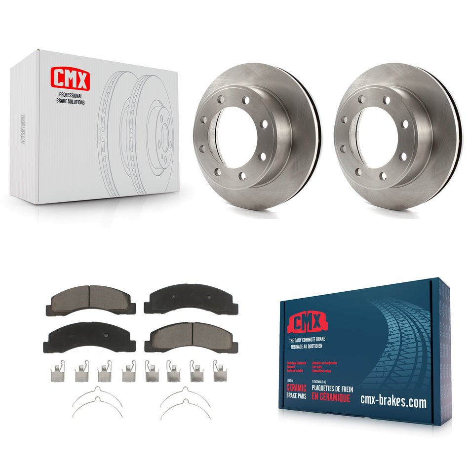 Front Disc Brake Rotors And Ceramic Pads Kit For Ford F-250 Super Duty F-350 Excursion K8C-100359