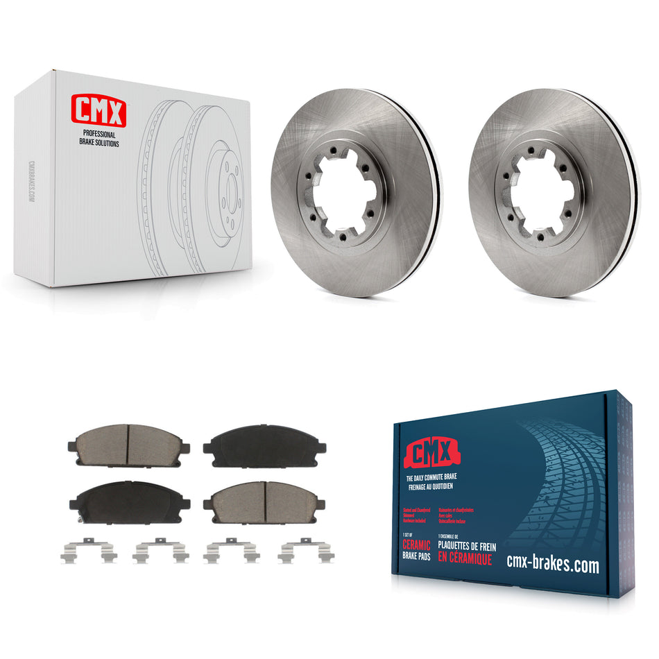 Front Disc Brake Rotors And Ceramic Pads Kit For Nissan Pathfinder INFINITI QX4 K8C-100362