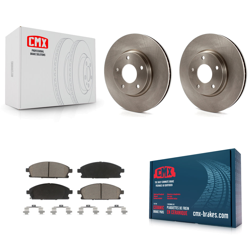 Front Disc Brake Rotors And Ceramic Pads Kit For 2004-2009 Nissan Quest K8C-100365
