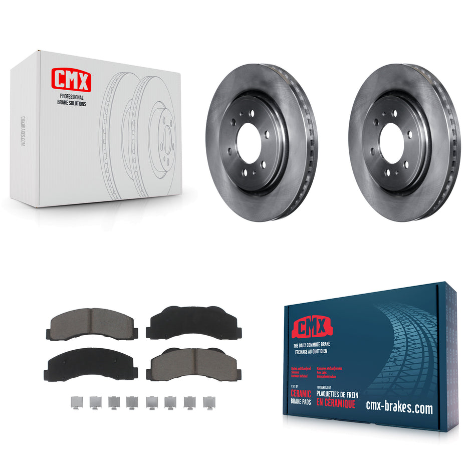 Front Disc Brake Rotors And Ceramic Pads Kit For Ford F-150 Expedition Lincoln Navigator K8C-100370