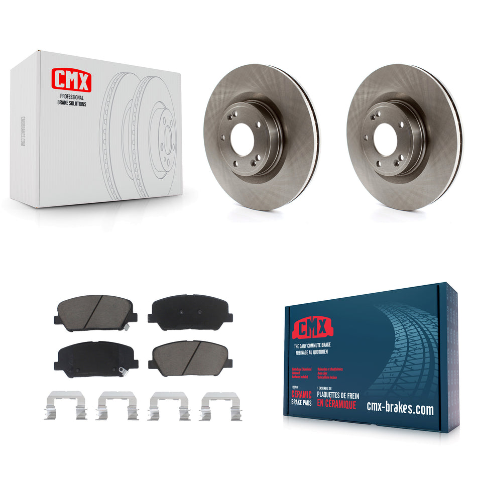 Front Disc Brake Rotors And Ceramic Pads Kit For Hyundai Genesis Coupe K8C-100376