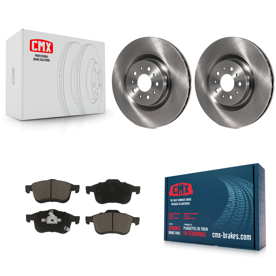 Front Disc Brake Rotors And Ceramic Pads Kit For 2015-2019 Ram ProMaster City K8C-100390