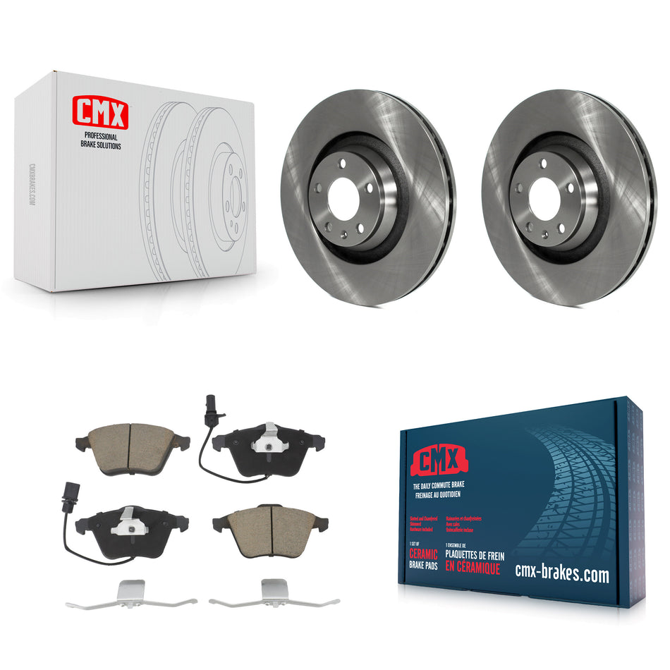 Front Disc Brake Rotors And Ceramic Pads Kit For Audi A6 Quattro With 347mm Diameter Rotor K8C-100393