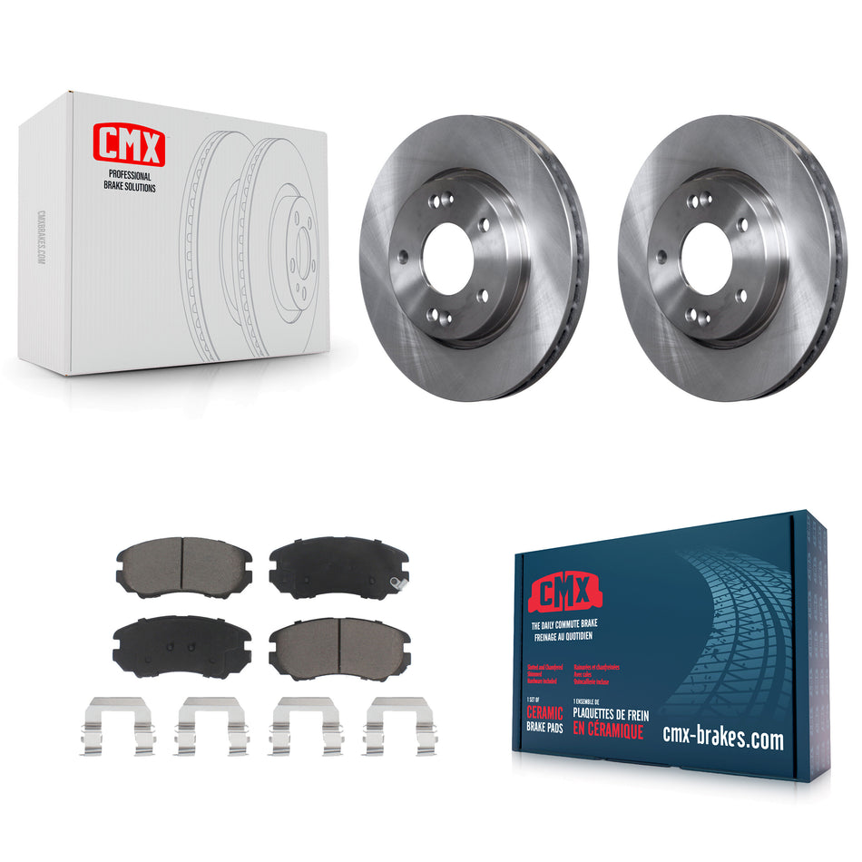 Front Disc Brake Rotors And Ceramic Pads Kit For Hyundai Elantra K8C-100399