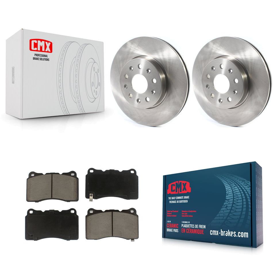 Front Disc Brake Rotors And Ceramic Pads Kit For Chevrolet Camaro Cadillac CTS CT6 K8C-100407