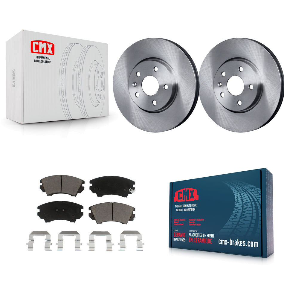 Front Disc Brake Rotors And Ceramic Pads Kit For 2010-2015 Chevrolet Camaro LT LS K8C-100418