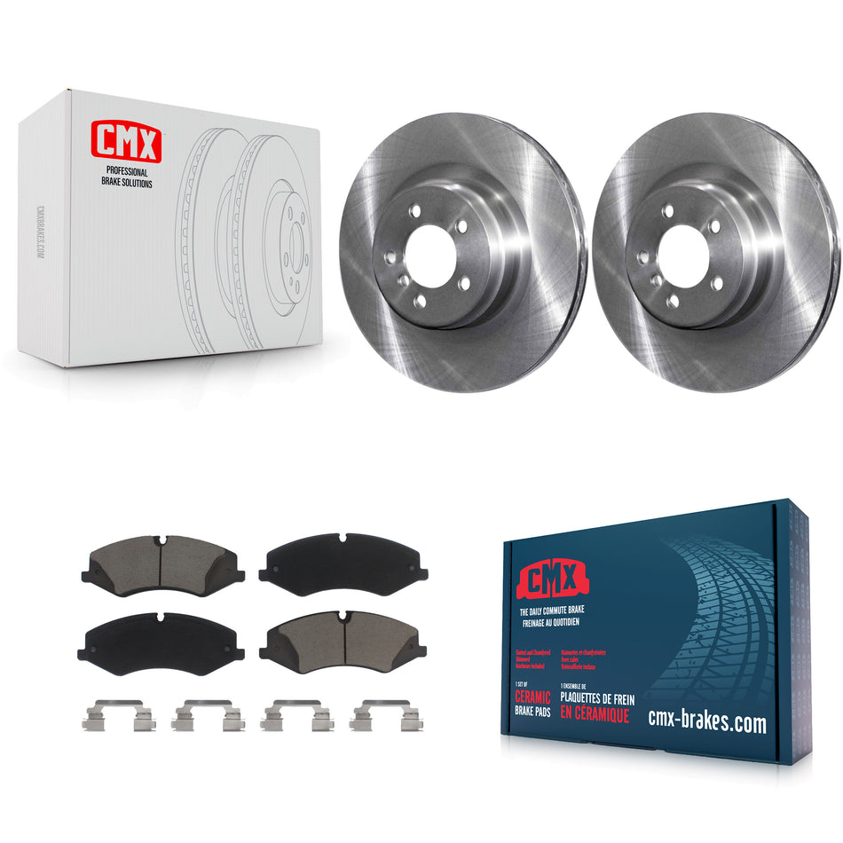 Front Disc Brake Rotors And Ceramic Pads Kit For 2010-2012 Land Rover Range Naturally Aspirated K8C-100438
