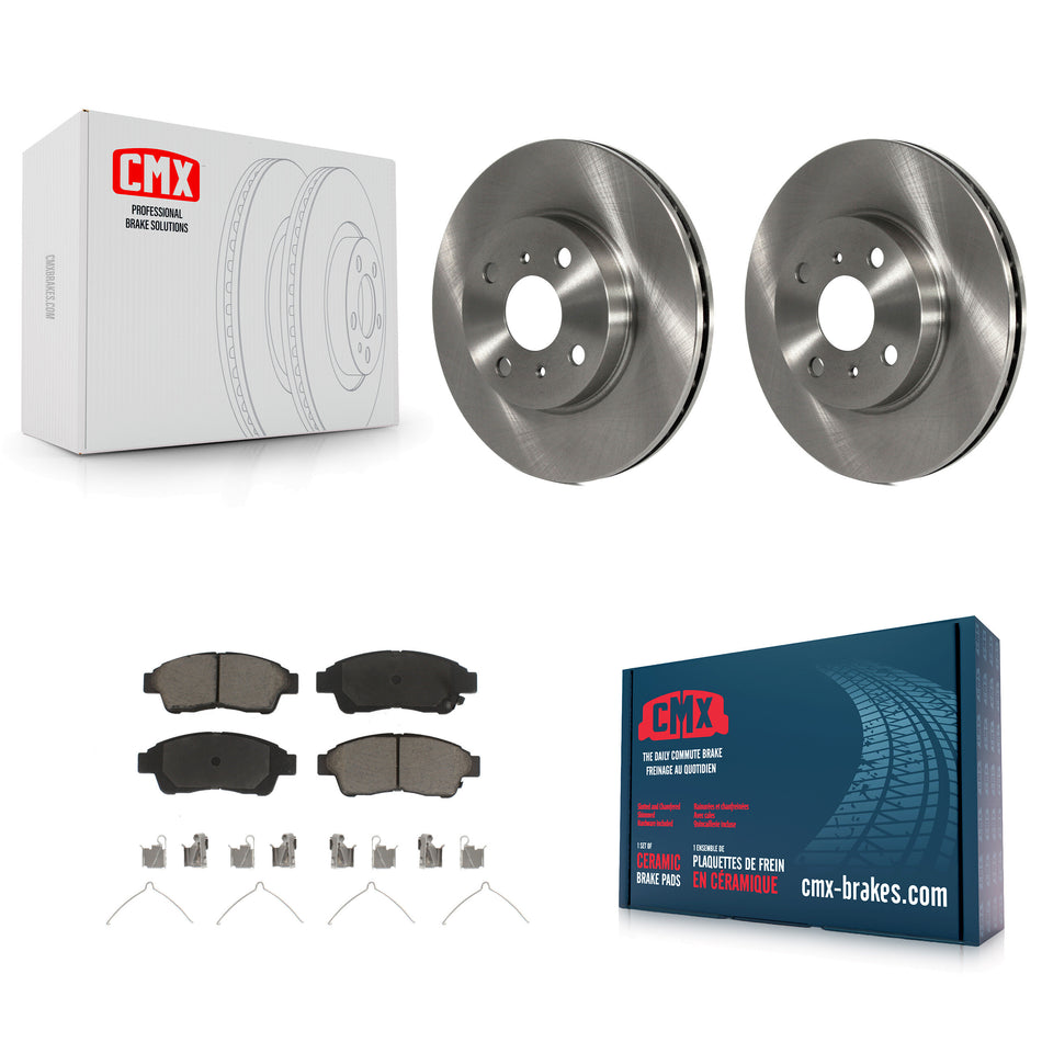 Front Disc Brake Rotors And Ceramic Pads Kit For 1993-1997 Toyota Corolla Geo Prizm K8C-100445
