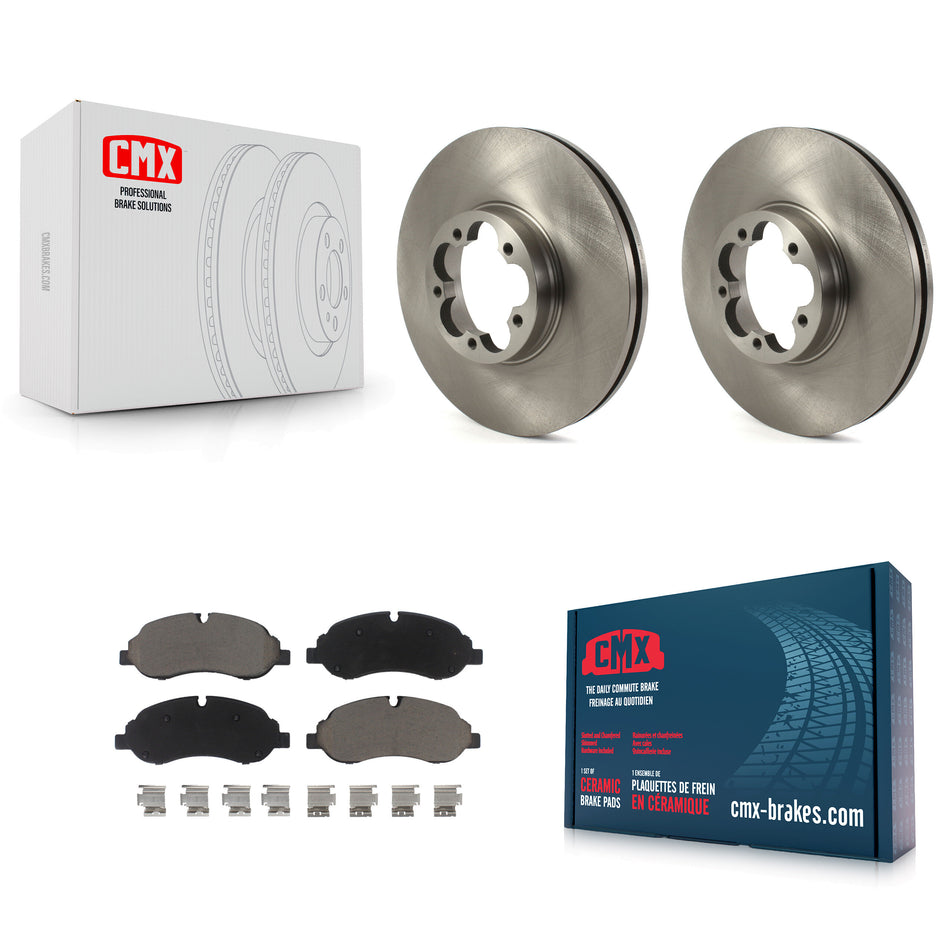 Front Disc Brake Rotors And Ceramic Pads Kit For Ford Transit-350 HD K8C-100447