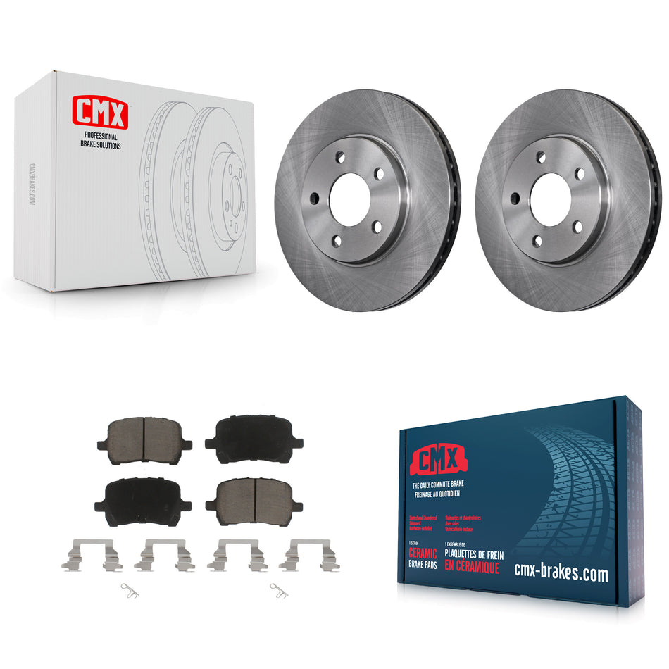 Front Disc Brake Rotors And Ceramic Pads Kit For Chevrolet Malibu Pontiac G6 K8C-100451