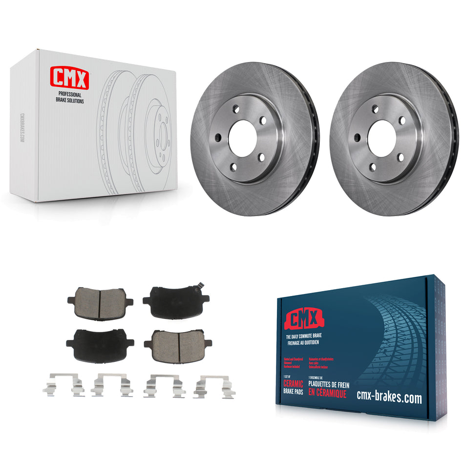 Front Disc Brake Rotors And Ceramic Pads Kit For Chevrolet Malibu K8C-100454