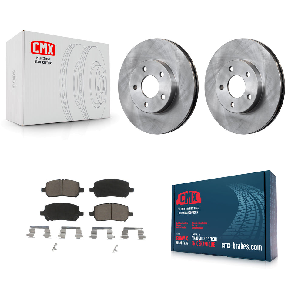 Front Disc Brake Rotors And Ceramic Pads Kit For Chevrolet Cobalt Pontiac G5 K8C-100457