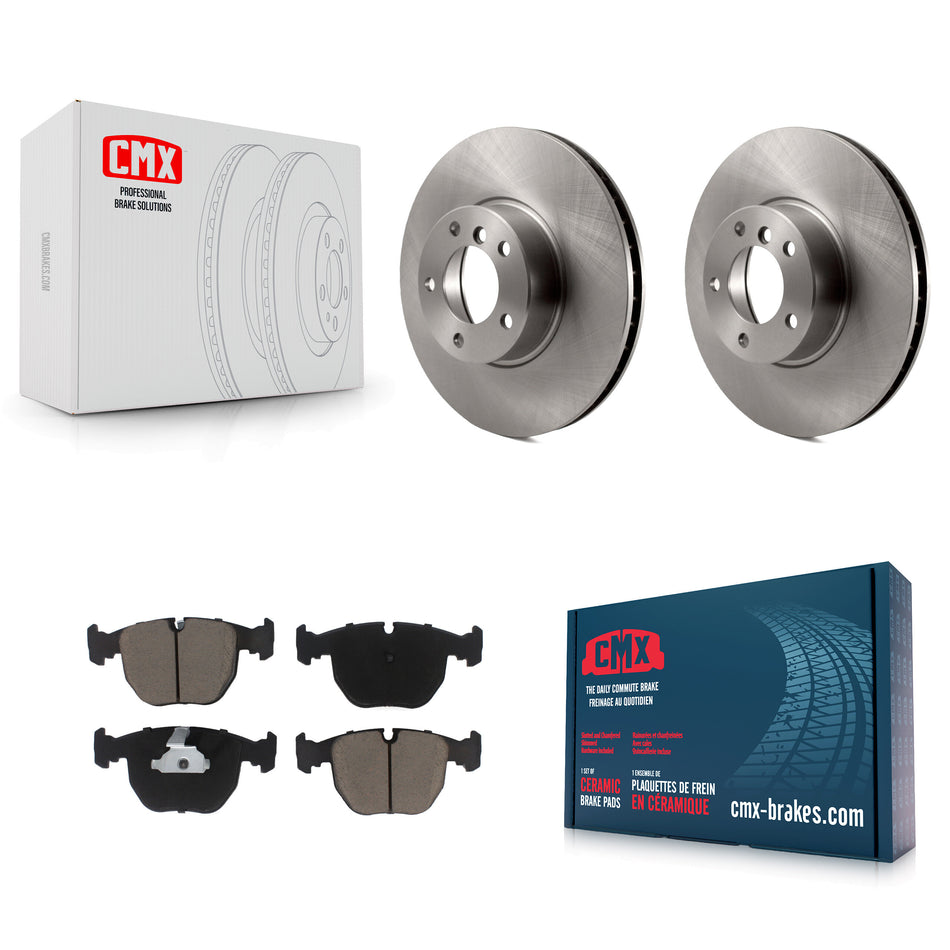 Front Disc Brake Rotors And Ceramic Pads Kit For BMW 530i 540i K8C-100461