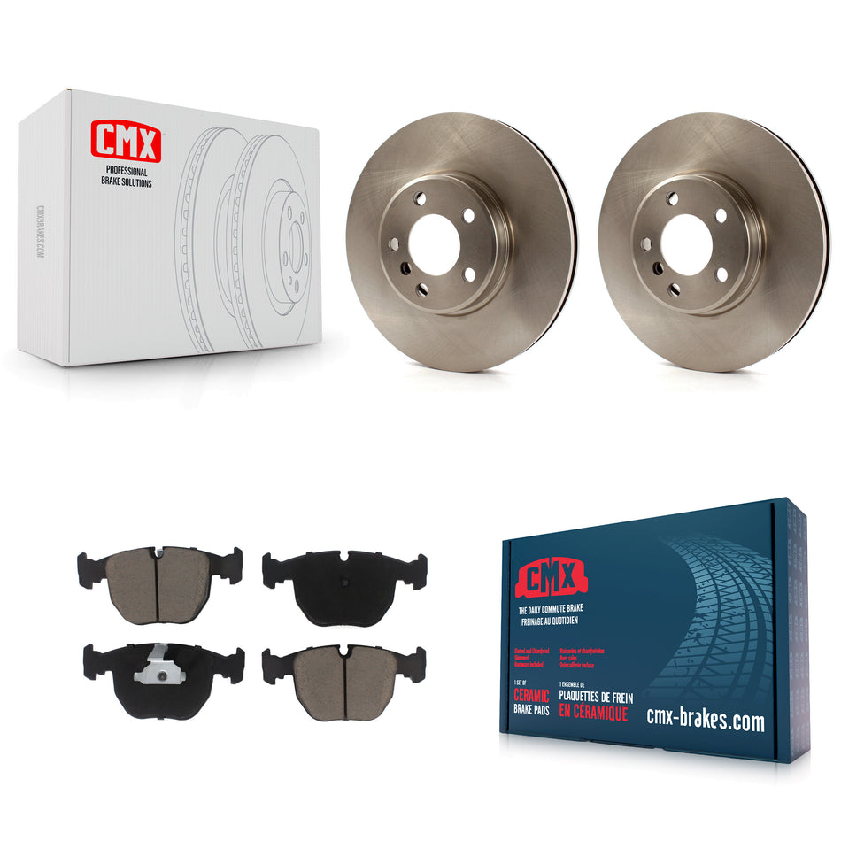 Front Disc Brake Rotors And Ceramic Pads Kit For BMW X5 K8C-100462
