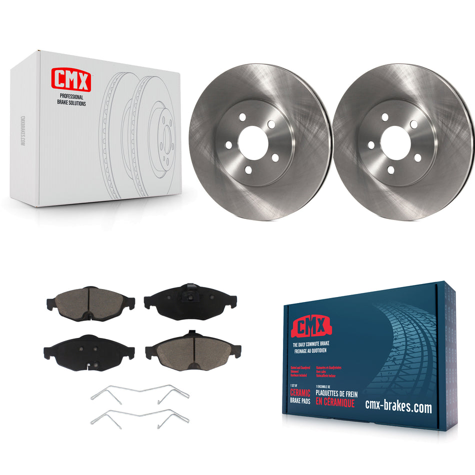 Front Disc Brake Rotors And Ceramic Pads Kit For Chrysler Sebring Dodge Stratus K8C-100467