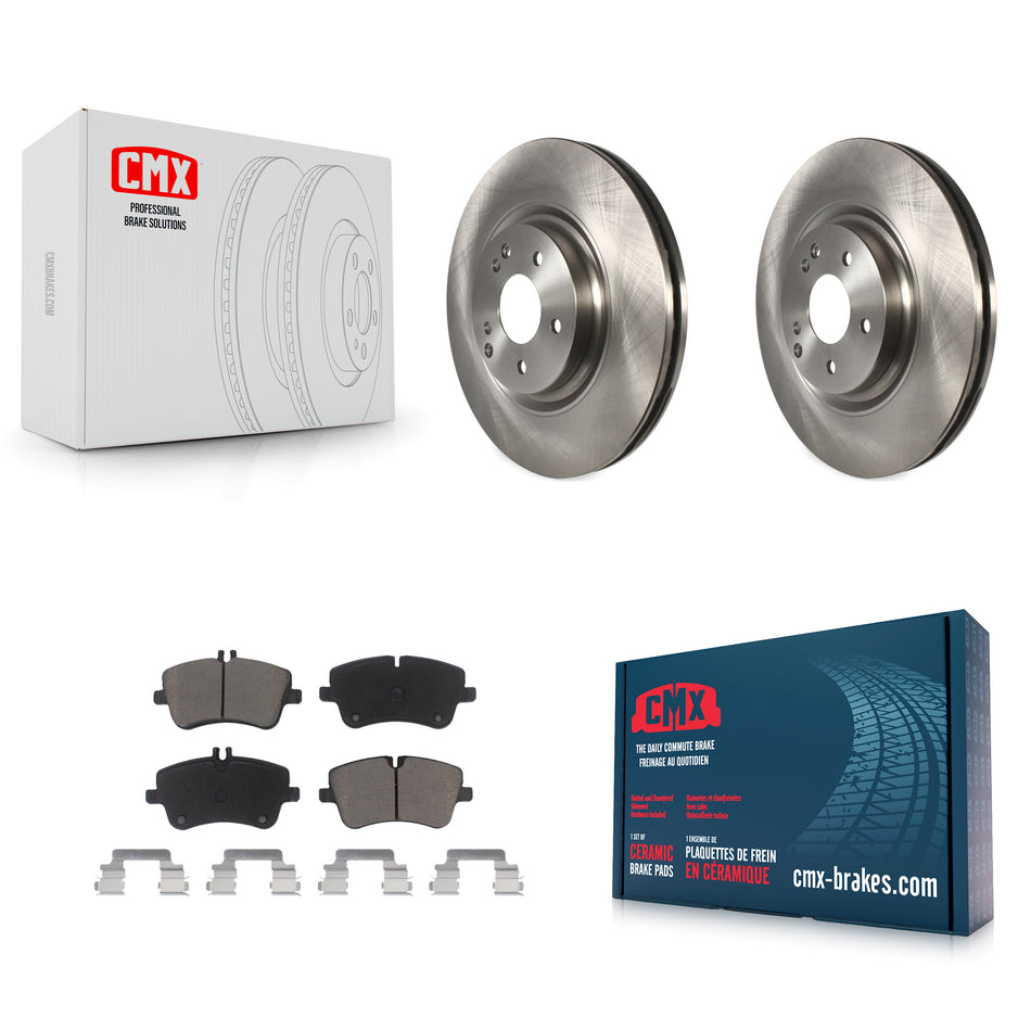 Front Disc Brake Rotors And Ceramic Pads Kit For Mercedes-Benz SLK280 C320 With Sport Package K8C-100478