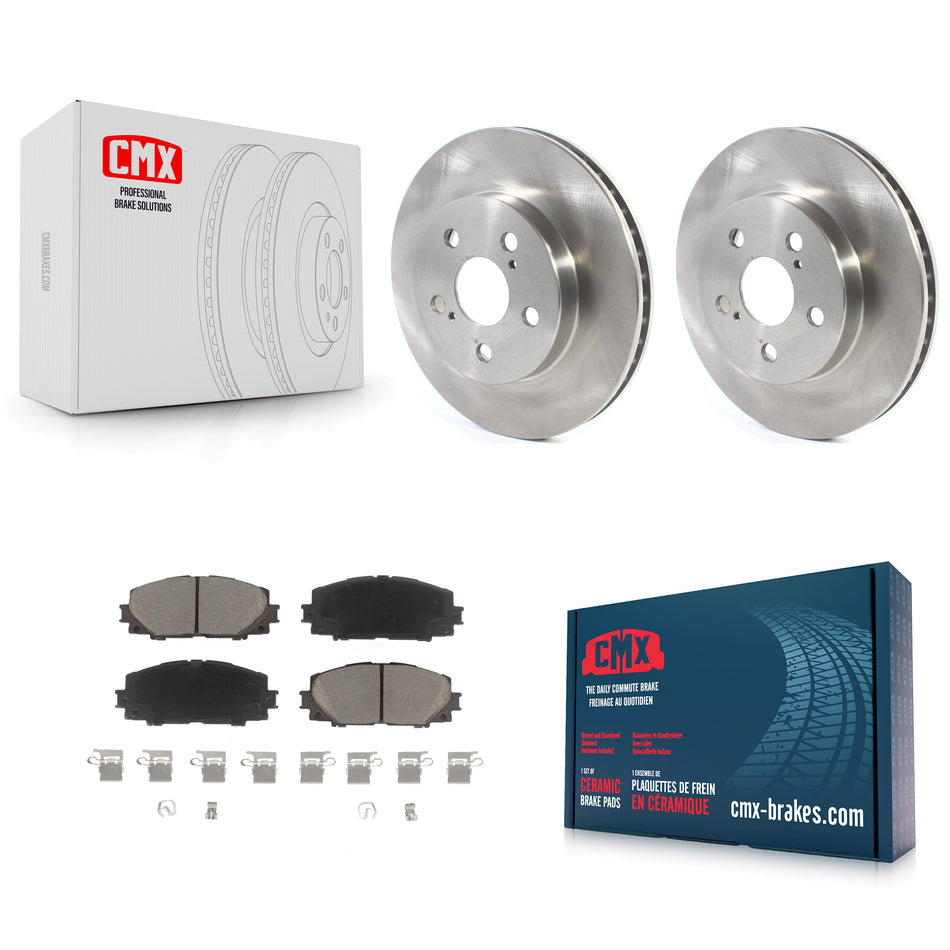 Front Disc Brake Rotors And Ceramic Pads Kit For Toyota Prius Corolla Prime AWD-e K8C-100498