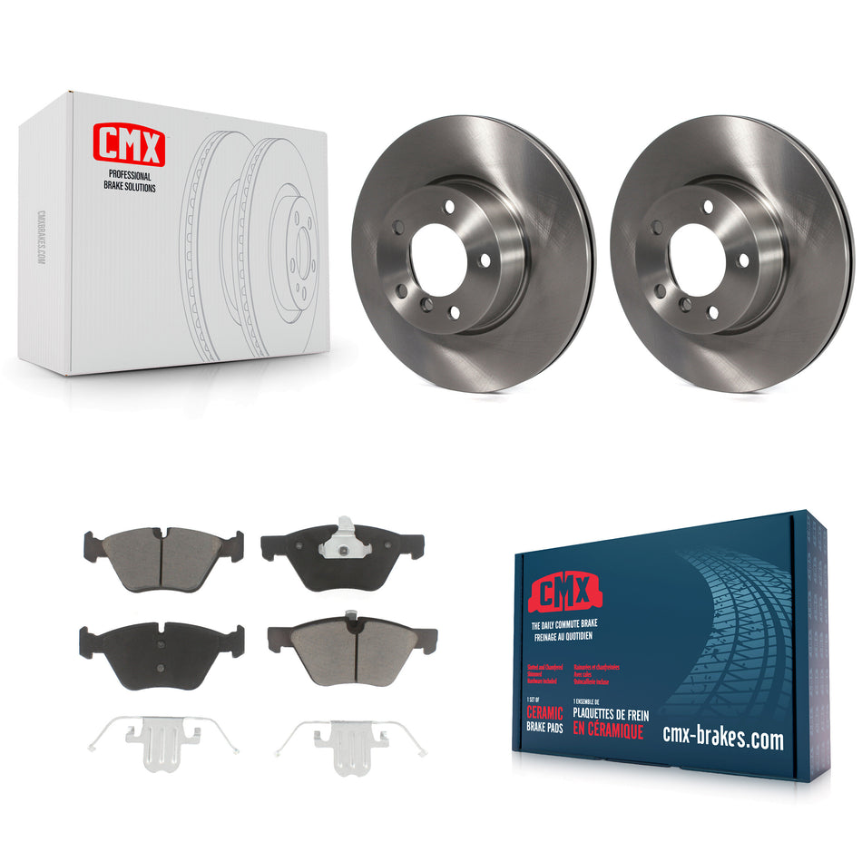 Front Disc Brake Rotors And Ceramic Pads Kit For 2008 BMW 328xi To 08 07 K8C-100507