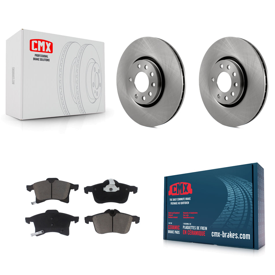 Front Disc Brake Rotors And Ceramic Pads Kit For 2008-2009 Saturn Astra K8C-100513