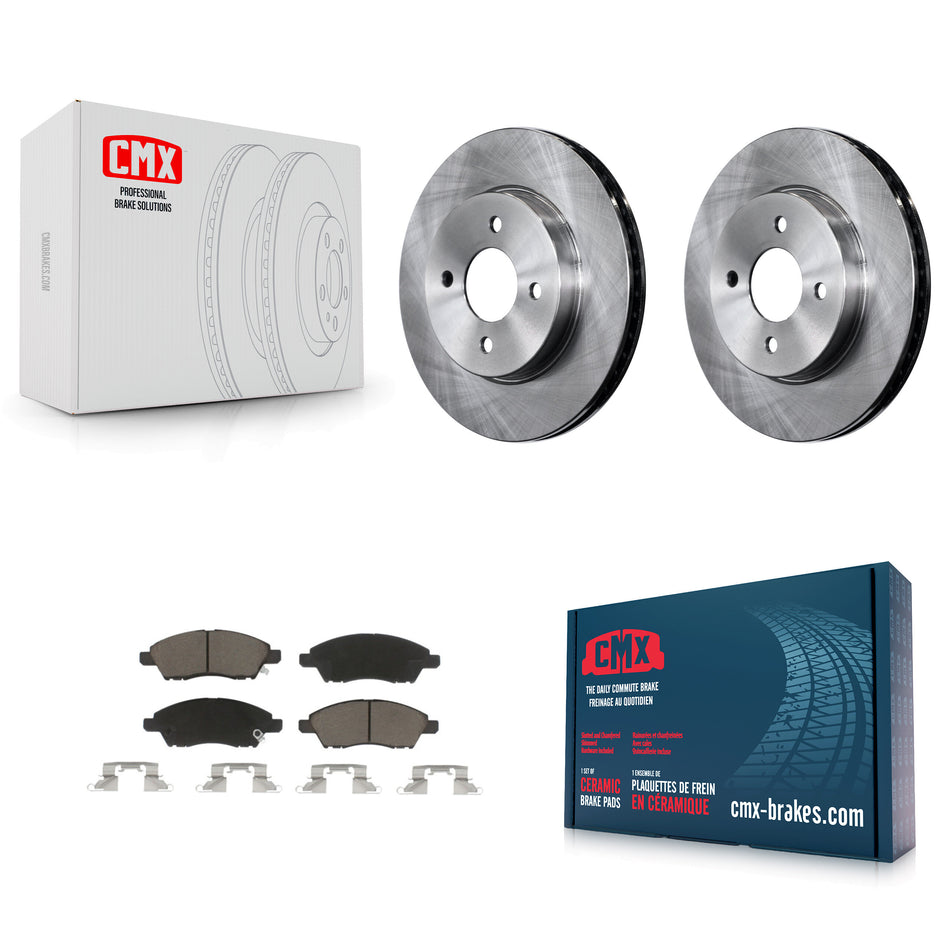 Front Disc Brake Rotors And Ceramic Pads Kit For Nissan Versa Note Micra K8C-100523