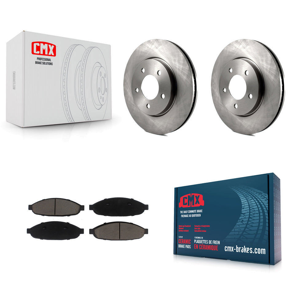 Front Disc Brake Rotors And Ceramic Pads Kit For 2004-2008 Chrysler Pacifica K8C-100526