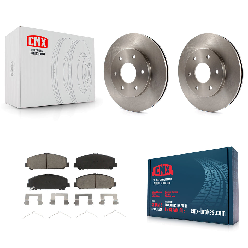 Front Disc Brake Rotors And Ceramic Pads Kit For 2007 INFINITI QX56 With 320mm Diameter Rotor To 03 07 K8C-100542