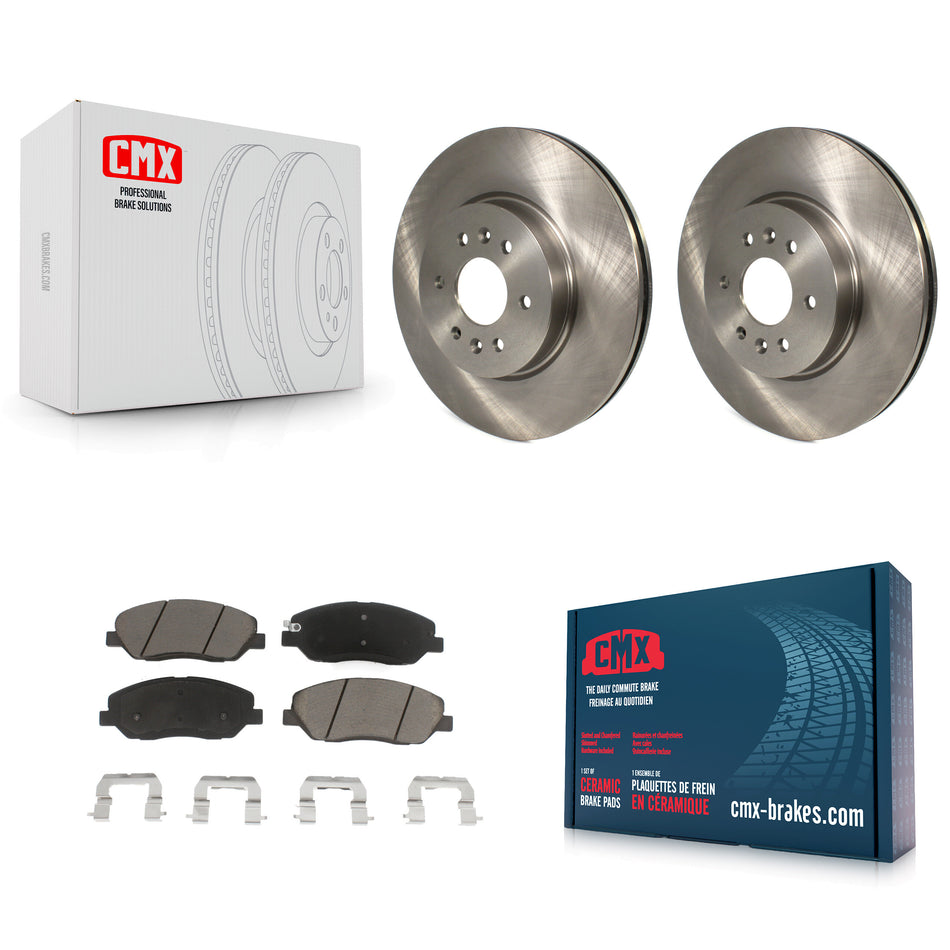 Front Disc Brake Rotors And Ceramic Pads Kit For 2009-2011 Kia Borrego K8C-100555