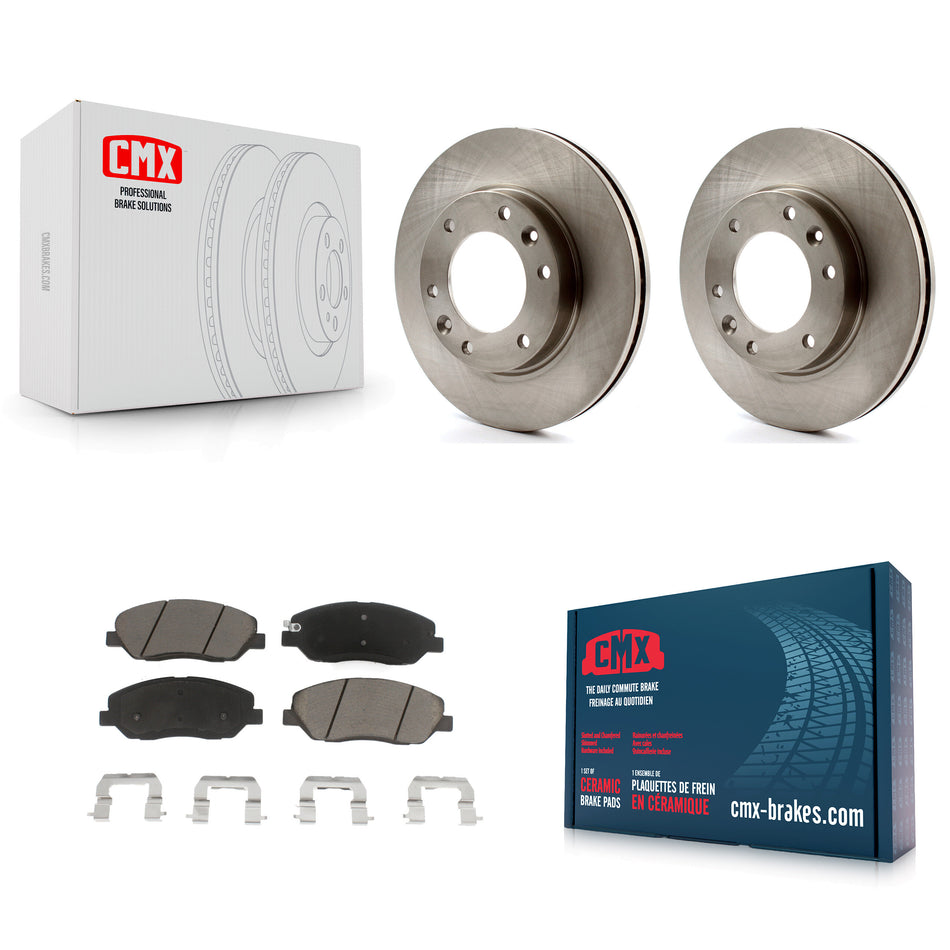 Front Disc Brake Rotors And Ceramic Pads Kit For Kia Sedona Hyundai Entourage K8C-100557