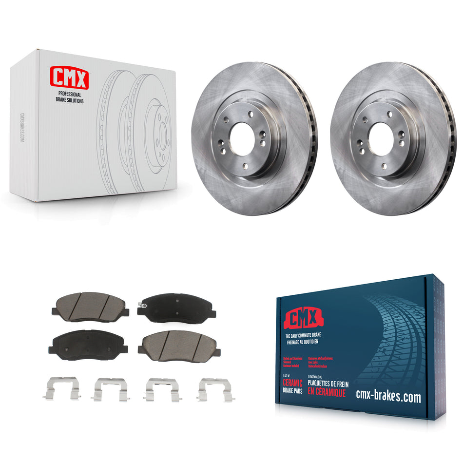 Front Disc Brake Rotors And Ceramic Pads Kit For 2013-2016 Hyundai Santa Fe XL 3.3L K8C-100558