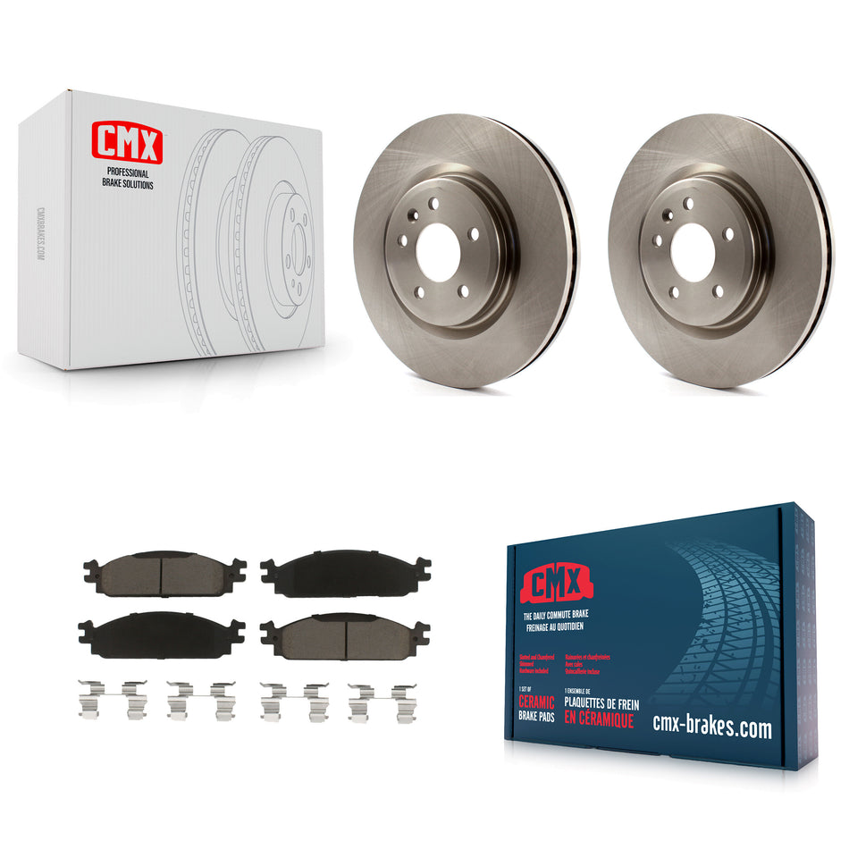 Front Disc Brake Rotors And Ceramic Pads Kit For 2009-2010 Lincoln MKS K8C-100559
