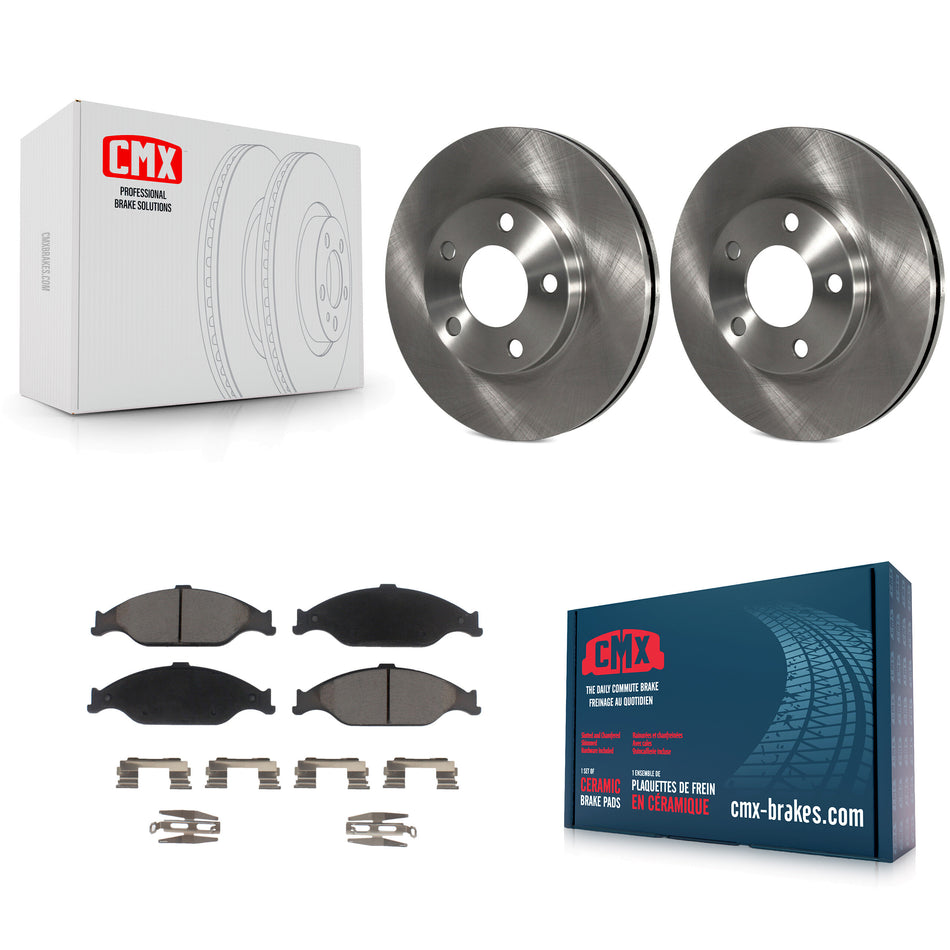 Front Disc Brake Rotors And Ceramic Pads Kit For Ford Mustang K8C-100572
