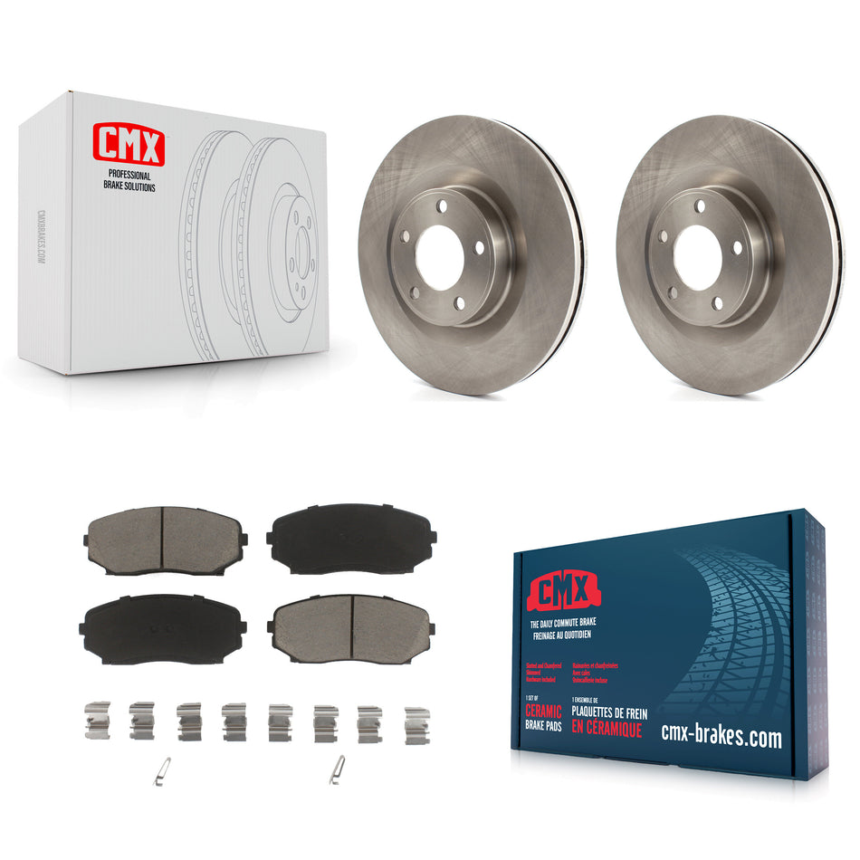 Front Disc Brake Rotors And Ceramic Pads Kit For Ford Edge Lincoln MKX K8C-100581
