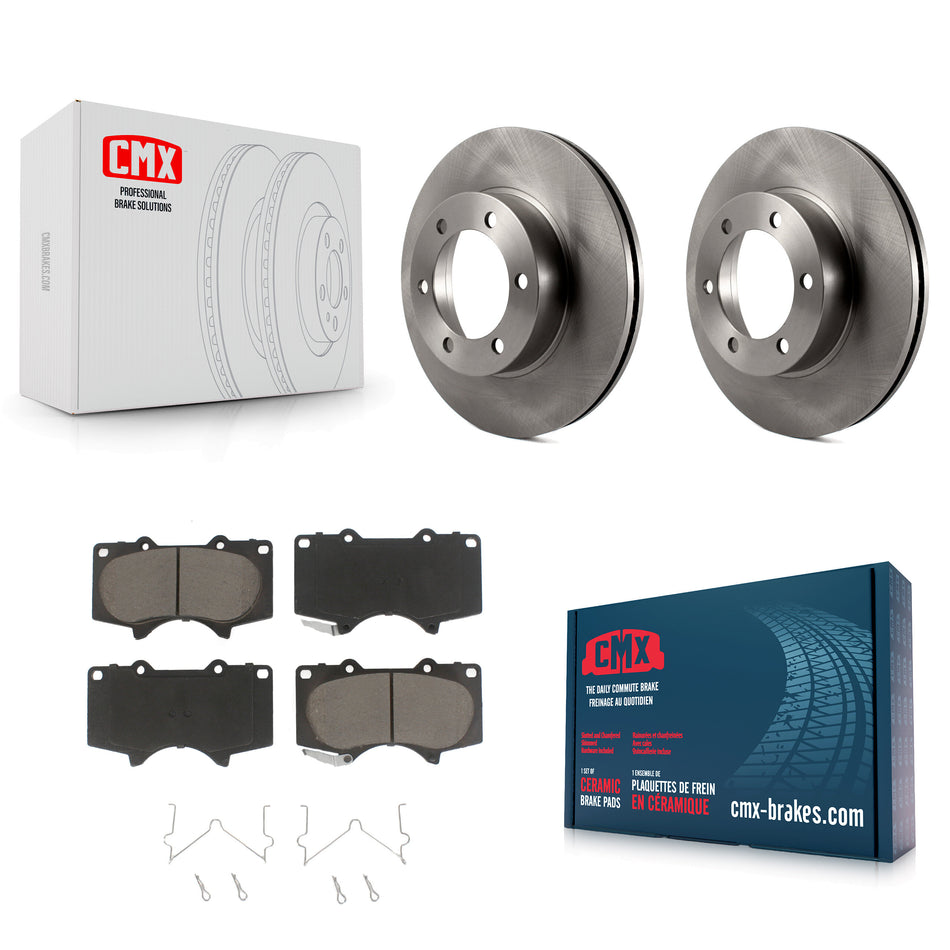 Front Disc Brake Rotors And Ceramic Pads Kit For Toyota Tundra Sequoia K8C-100584