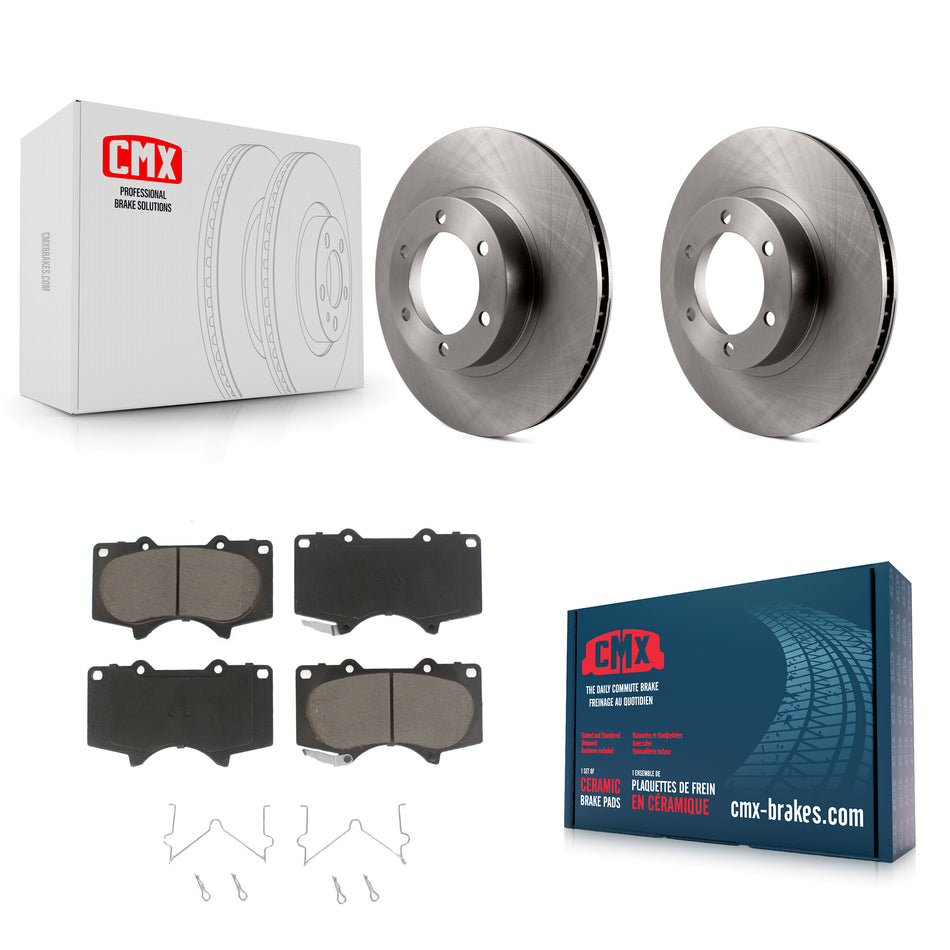 Front Disc Brake Rotors And Ceramic Pads Kit For Toyota 4Runner Lexus GX470 K8C-100585