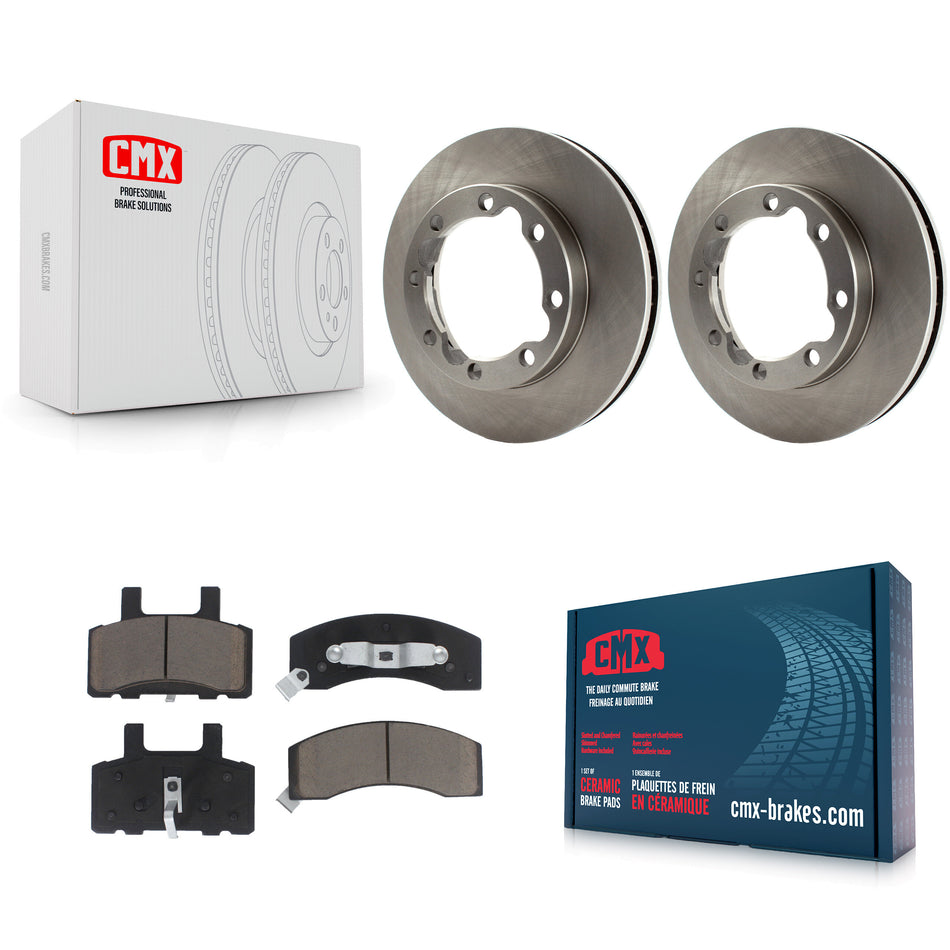 Front Disc Brake Rotors And Ceramic Pads Kit For Dodge Ram 2500 K3500 3500 Chevrolet GMC K8C-100591